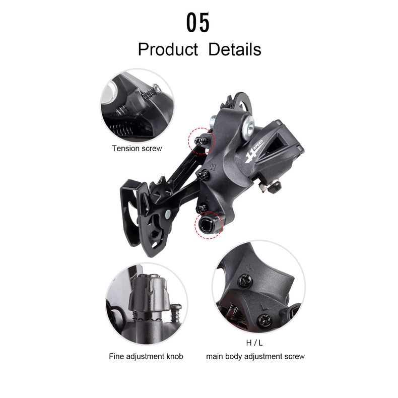Bộ đề sau xe đạp leo núi tốc độ Microshift 7 8 9 10 11 12