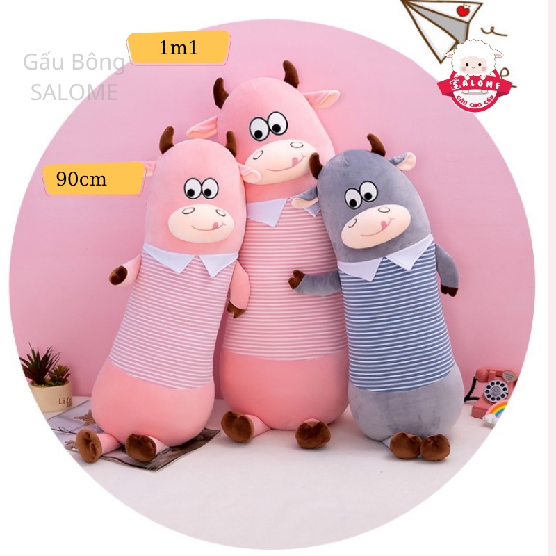 Gấu Bông Con Trâu Tri Thức Dễ Thương SALOME tp HCM, Có Khóa Kéo Cao Cấp