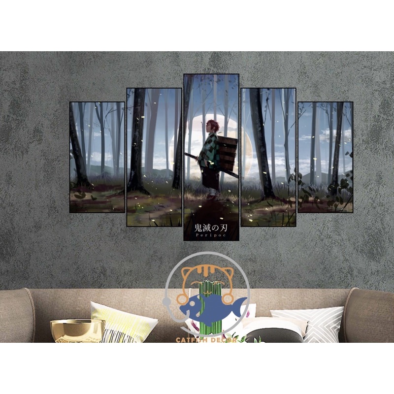 TRANH DÁN TƯỜNG trang trí phòng KIMETSU NO YAIBA