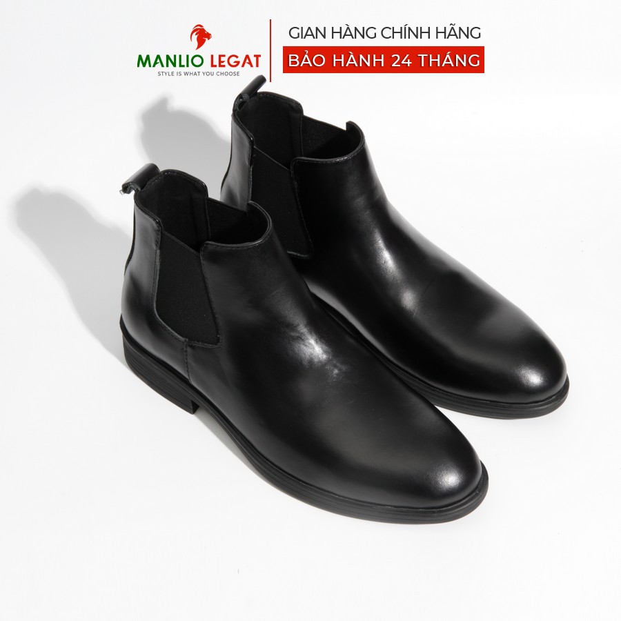 Giày Chelsea Boot nam da bò thật Manlio Legat màu đen G0061-B