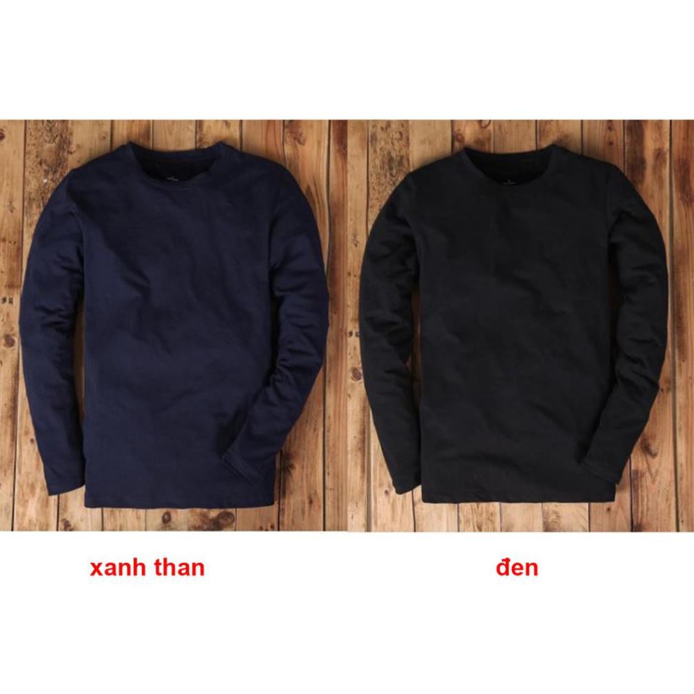 [Có Size Siêu to] Áo thun dài tay thu đông, cổ tròn, mềm mại, dễ chịu, thoáng mát