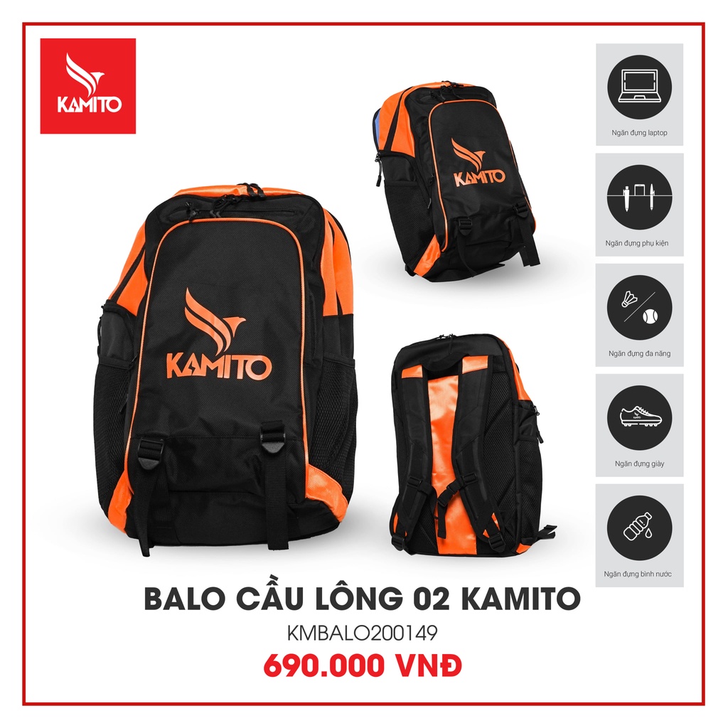 BALO ĐỰNG VỢT KAMITO CHÍNH HÃNG