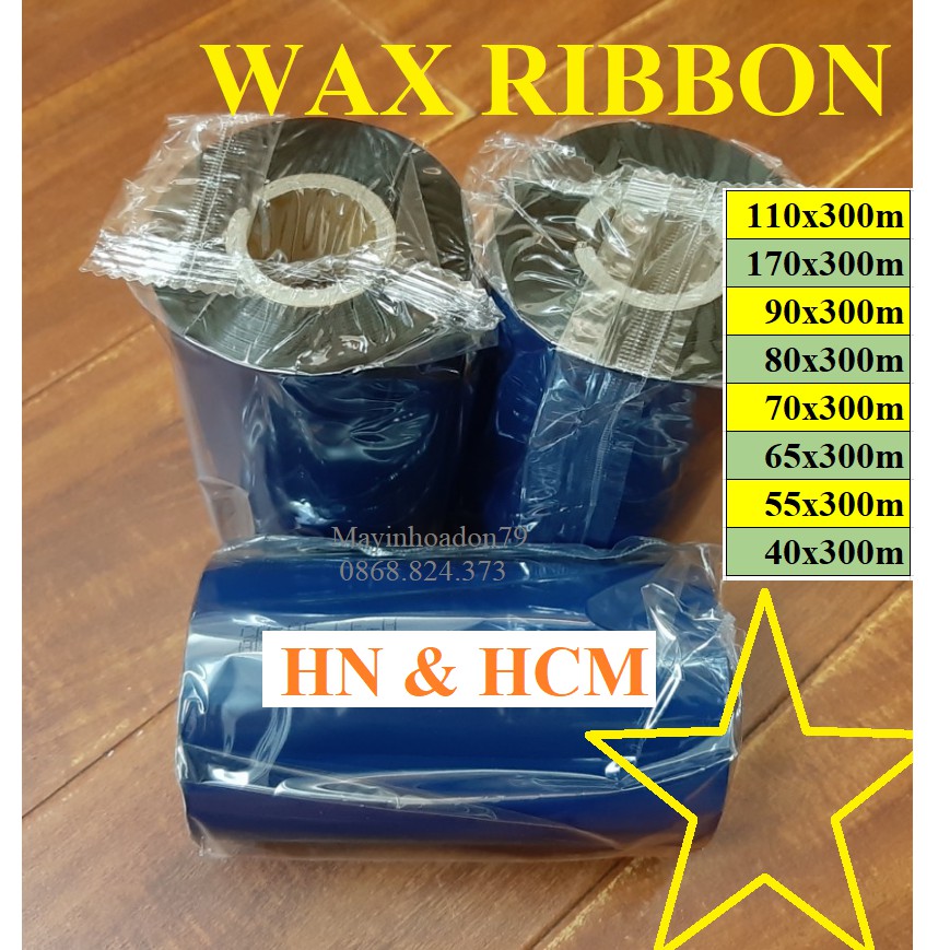 Mực in mã vạch Wax Ribbon (in tem nhãn)