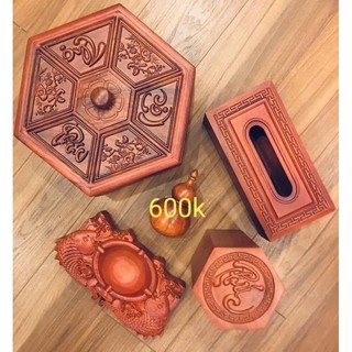 Bộ bàn trà gỗ 5 món gỗ hương