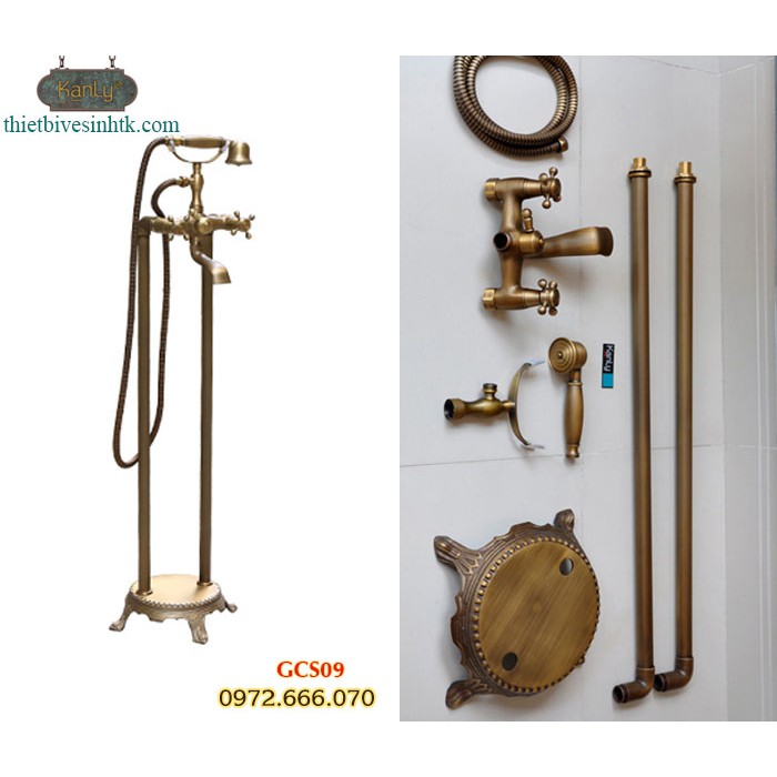 Vòi sen đặt sàn cho bồn tắm GCS09