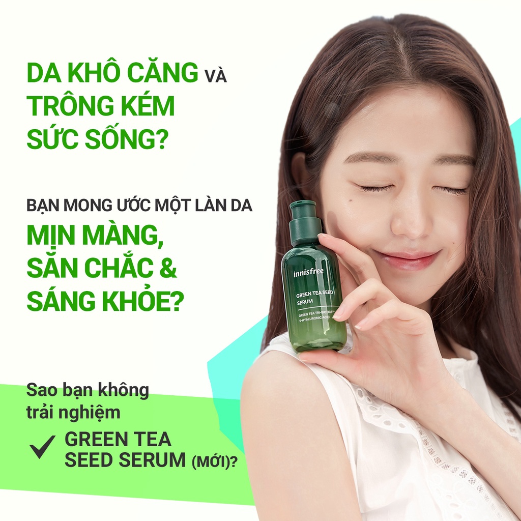 Tinh Chất Trà Xanh Dưỡng Ẩm innisfree Green Tea Seed Serum 80ml (Bản Mới 2022) | Hasaki - Sản Phẩm Chính Hãng