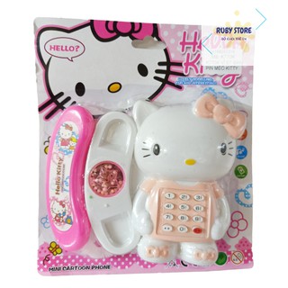 VỈ ĐIỆN THOẠI BÀN HELLO KITTY CHO BÉ (Dùng pin)