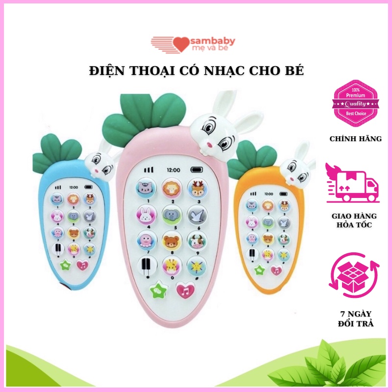 Điện thoại đồ chơi con ong - con thỏ cà rốt biết hát phát triển trí tuệ cho bé - sambaby chuyên đồ sơ sinh
