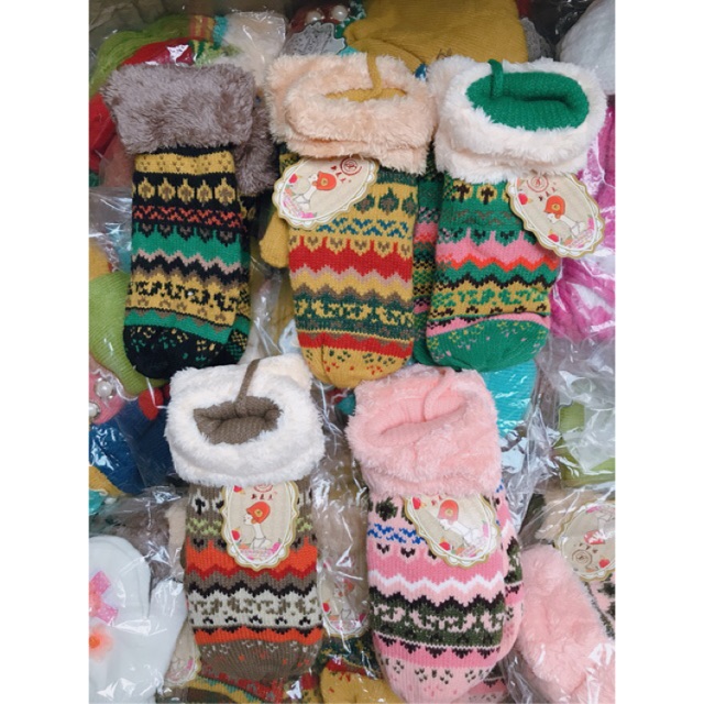 Găng Tay Len pilu giữ ấm không chia ngón chất dày dặn đẹp rất nhiều mẫu siêu xinh