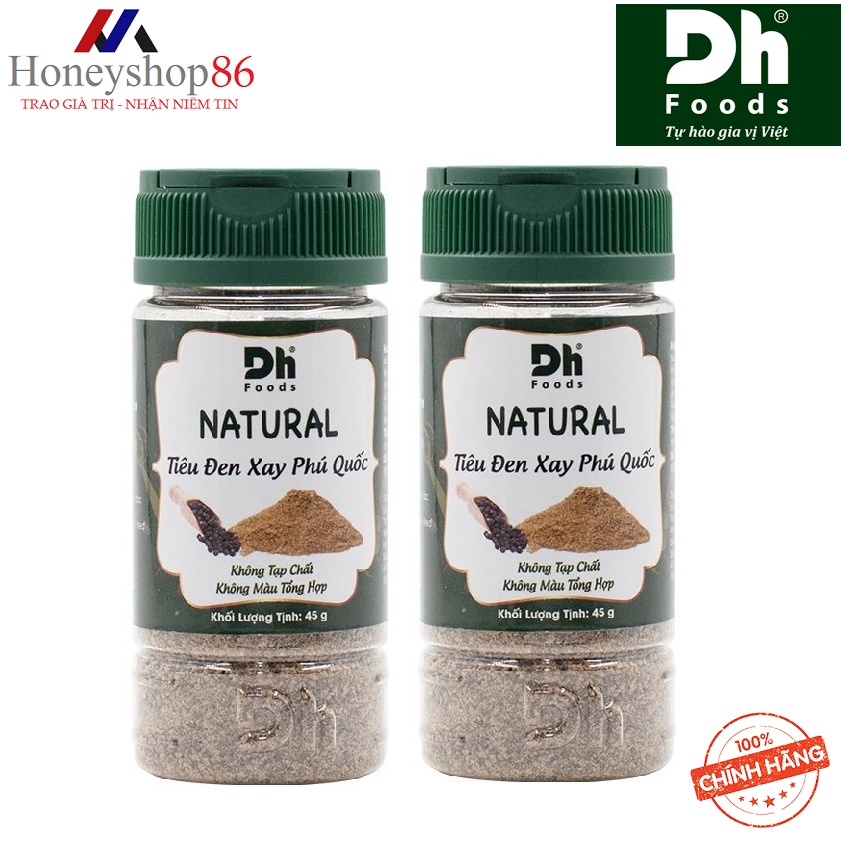 Com Bo2 Natural Tiêu Đen Xay Phú Quốc 45gr Dh Foods DHGVT40 HONEYSHOP86 !!!