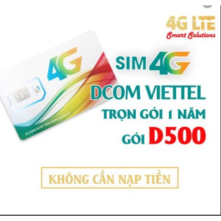 [FREESHIP] Sim 4G Viettel D500 - D900 Trọn Gói 1 Năm Không Nạp Tiền - NGHE GỌI ĐƯỢC