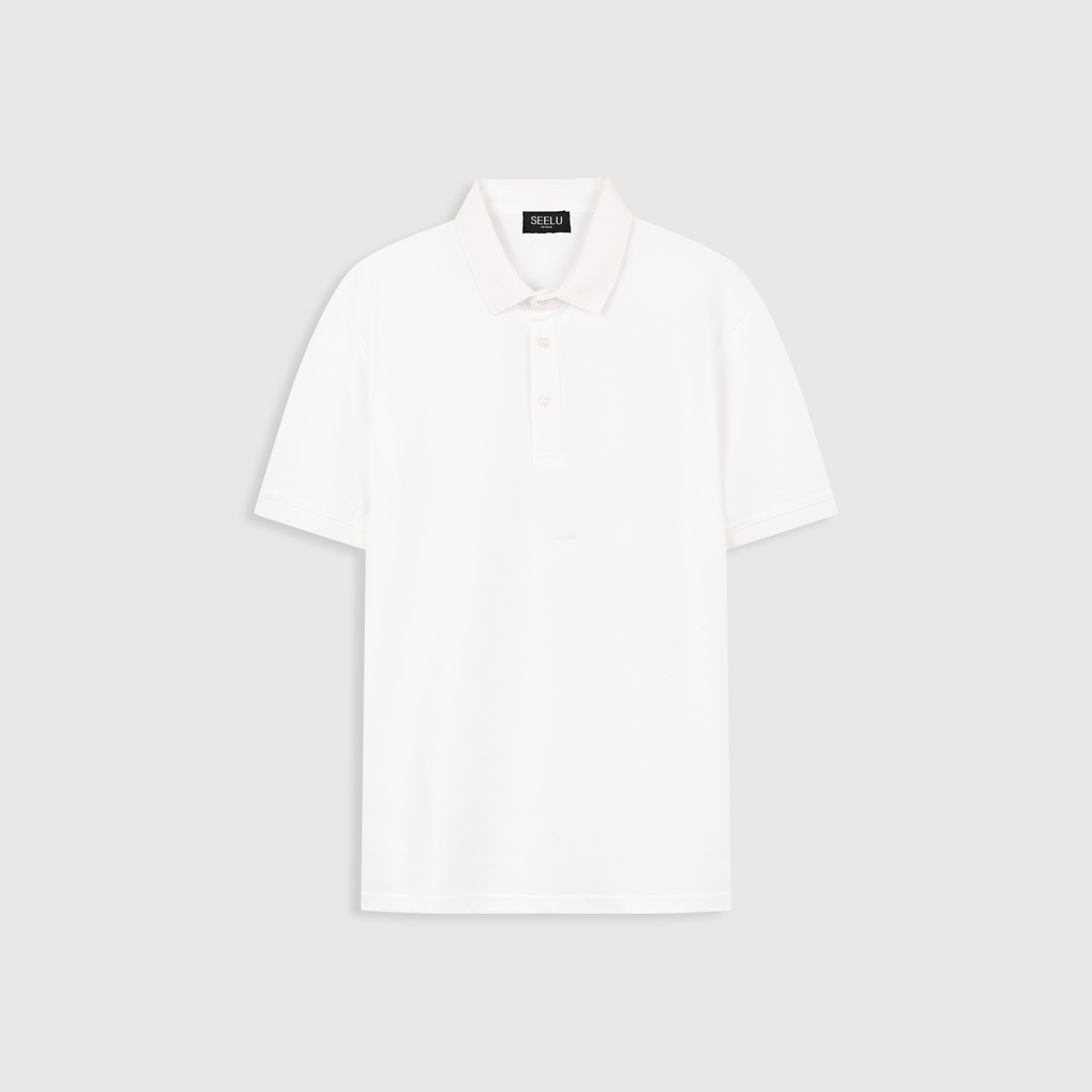 Áo thun POLO nam SEELU vải cá sấu Cotton, chống nhăn, thoáng mát - trơn