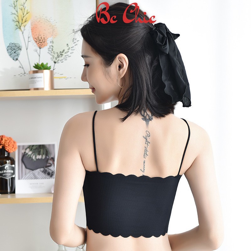 Áo Bra Nữ su gân viền sóng Không Gọng Nâng Ngực tôn vòng một gợi cảm mẫu B235 BC_CHIC LINGERIE