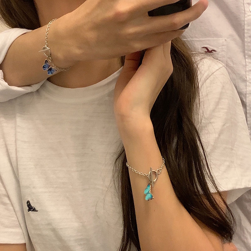 Vòng cổ Mặt Bướm Màu Gradient Đơn Giản