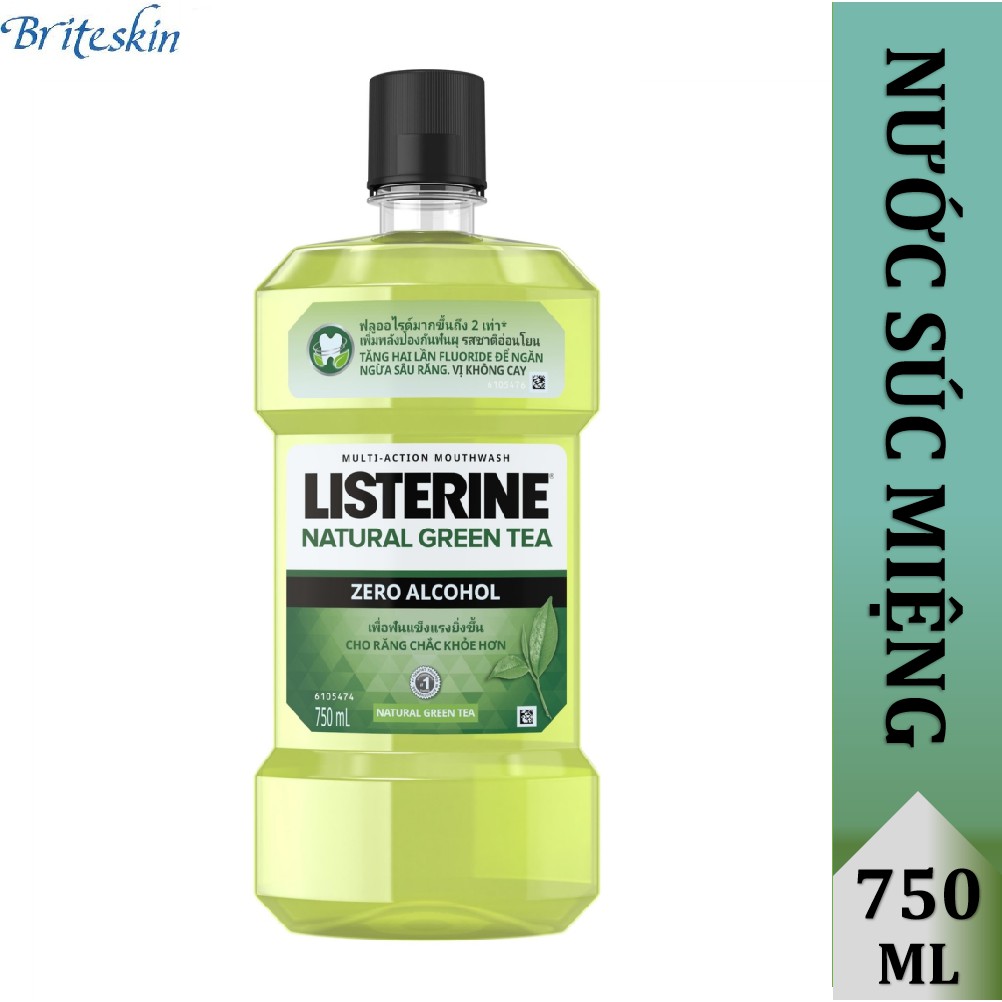 Nước Súc Miệng Sạch Khuẩn &amp; Bảo Vệ Răng Miệng Listerine (Chai 750ml)