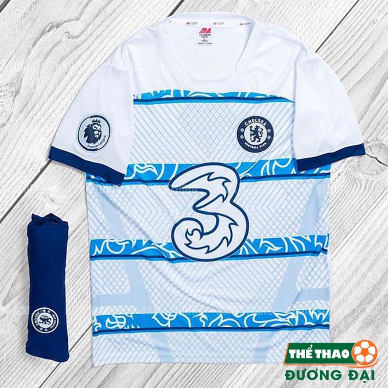 Quần Áo Bóng Đá, Đồ Đá Banh Chelsea Trắng 2022 2023 - Thun Lạnh Cao Cấp, Không Nhăn, Không Xù Lông 💋