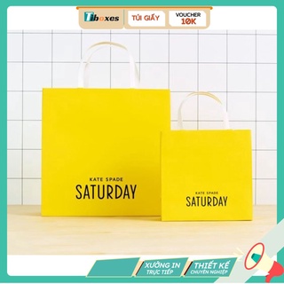 Túi Giấy Màu Vàng Túi Ivory Kraft In Theo Yêu Cầu TiBoxes Thiết Kế & In Ấn Trực Tiếp Giao Hàng Nhanh