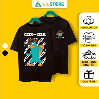 Áo Thun Unisex Cotton Cax Cax Thú Mỏ Vịt Form Rộng Tay Lỡ Nam Nữ Có Big Size | LẠ STORE