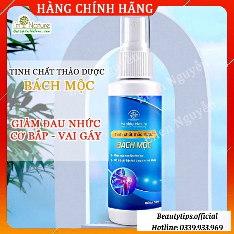 (Chính Hãng) Tinh Chất Thảo Dược Bách Mộc Giảm Đau Xương Khớp 60ml I'm Nature