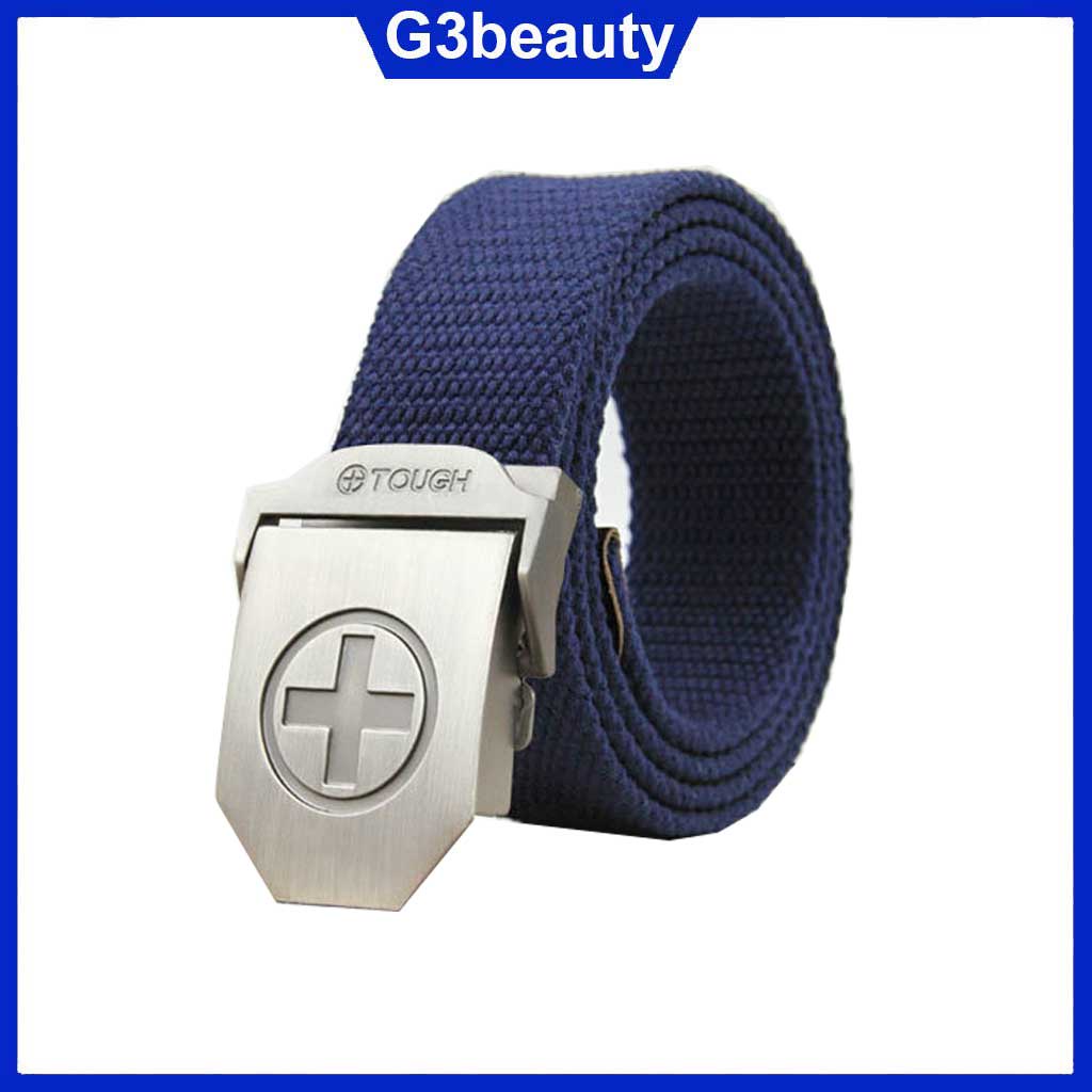 Thắt lưng nam vải dù mặt dấu cộng phong cách lính