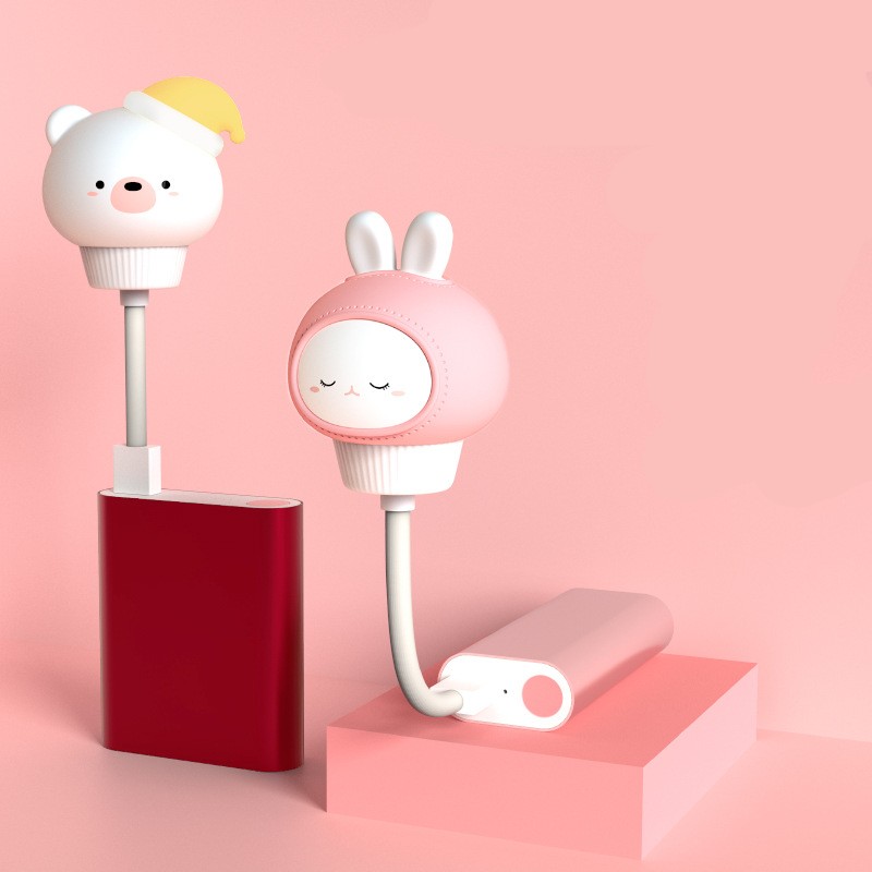 Đèn Led Usb Dc 5v Đọc Sách Thiết Kế Hình Thỏ / Gấu Kiểu Dáng Dễ Thương