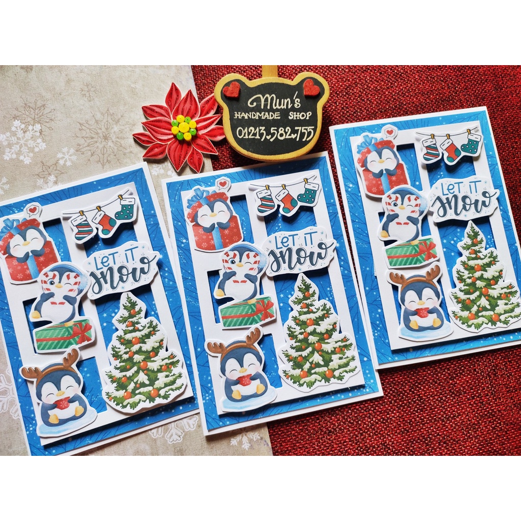 [5 MẪU] Thiệp Giáng Sinh handmade ❄ Noel Cards