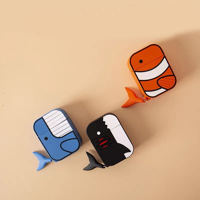 Ốp Airpods 1 , 2,3, pro cá voi xanh siêu đáng yêu