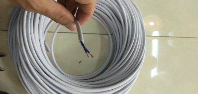 Dây điện thả tròn trắng lõi đồng 2x0,5mm hàng TCVN