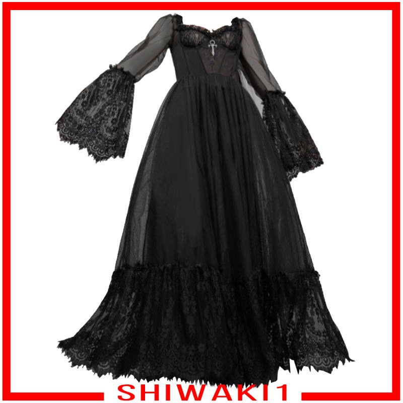 Đầm dài tay ống loe phối ren xuyên thấu gợi cảm cho nữ
 | BigBuy360 - bigbuy360.vn