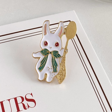 Ghim cài áo hình hoạt hình dễ thương phong cách Hàn Quốc