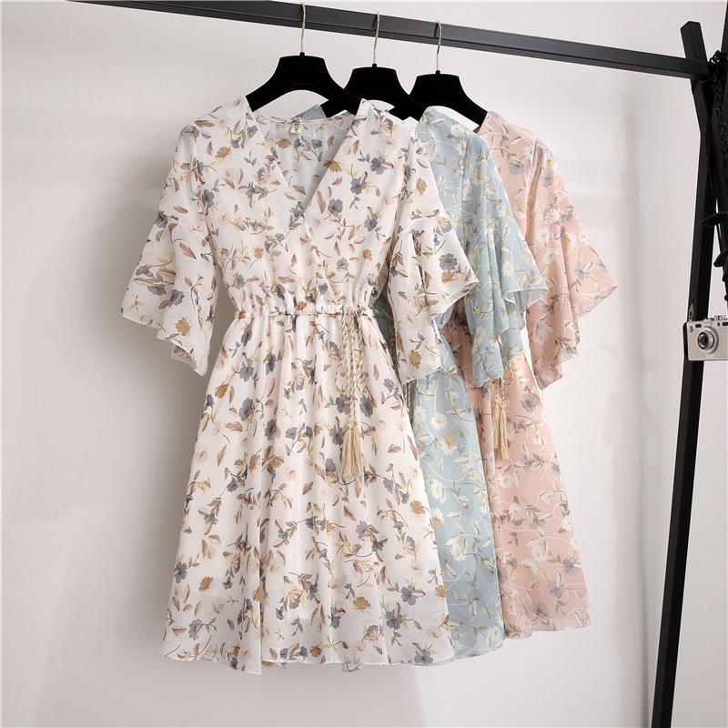 Đầm chiffon phong cách retro Pháp trẻ trung
