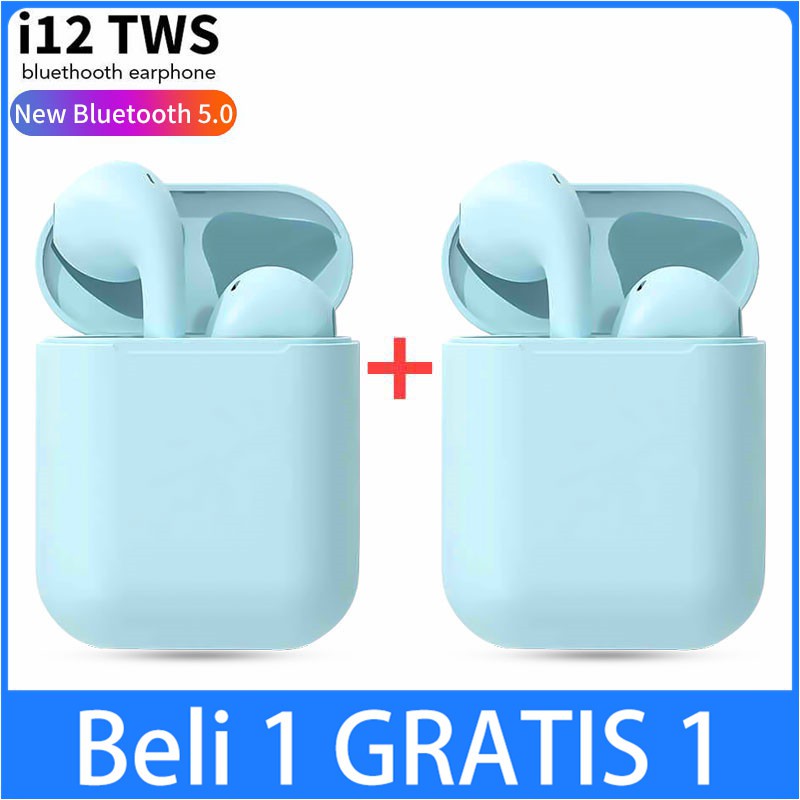 【Mua 1 tặng 1】Tai Nghe Bluetooth TWS i12 5.0 Cảm Ứng Cực Nhạy Tăng Chỉnh Âm Lượng