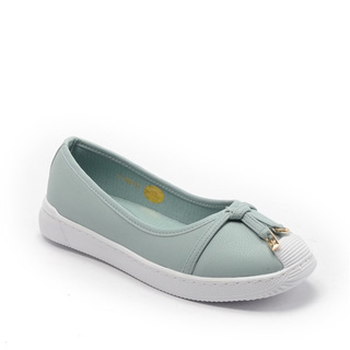 GIÀY BQ - Giày lười nữ đế trắng phối xỏ dây nơ màu xanh, GC BQ02 Đổi trả trong 30 ngày