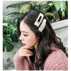 Kẹp tóc kiểu Hàn Quốc đính hạt, kẹp xiêm cho bạn gái siêu xinh