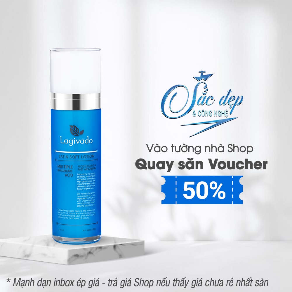 Lotion dưỡng ẩm Lagivado 120ml - thay thế kem dưỡng trắng da mặt