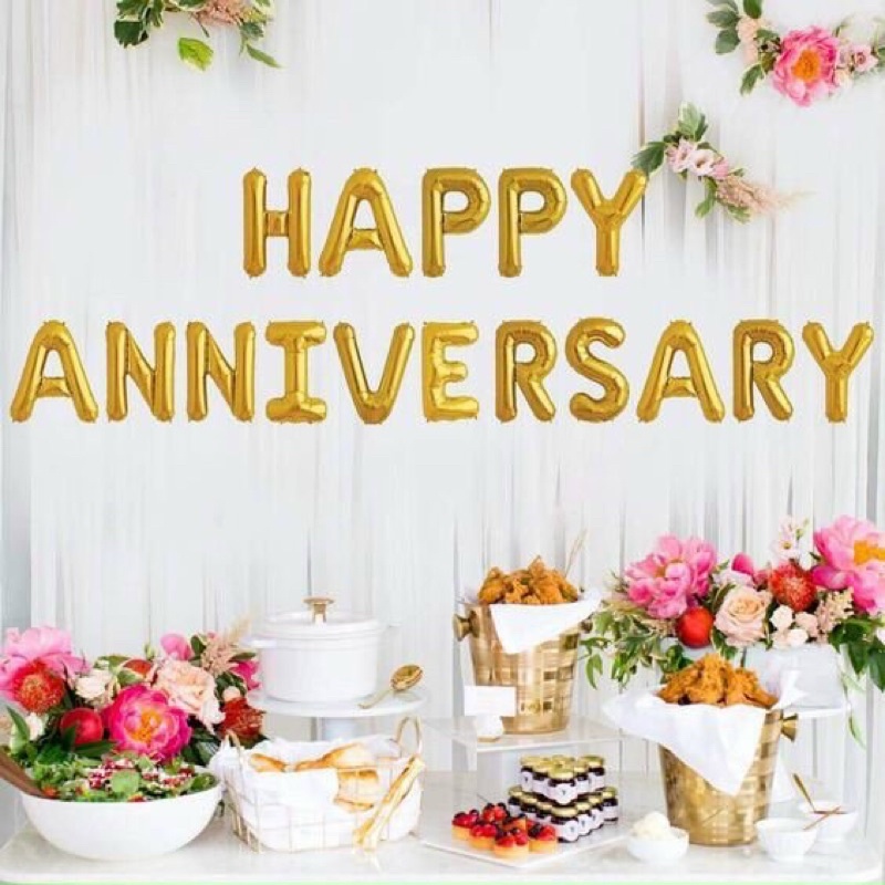 Bộ chữ Happy anniversary