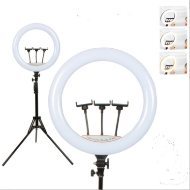 Đèn Livestream Bán Hàng Chính Hãng BIMBOO Size 45, 54cm Kèm Chân Đỡ Đèn Dài 2m1