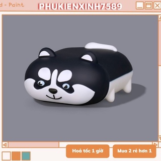🔥 Case Ap 1/2 & Pro 🔥 Freeship 🔥 VỎ BỌC MODEL CUTE HUSKY  - Cho Tai Nghe Không Dây (Bluetooth) - TGDĐ89
