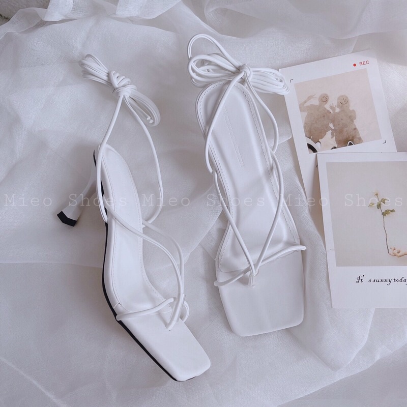 SANDAL CAO GÓT NHỌN DÂY BUỘT CAO KẸP QUAI NGANG MIEOSHOES ( G703 G704 )