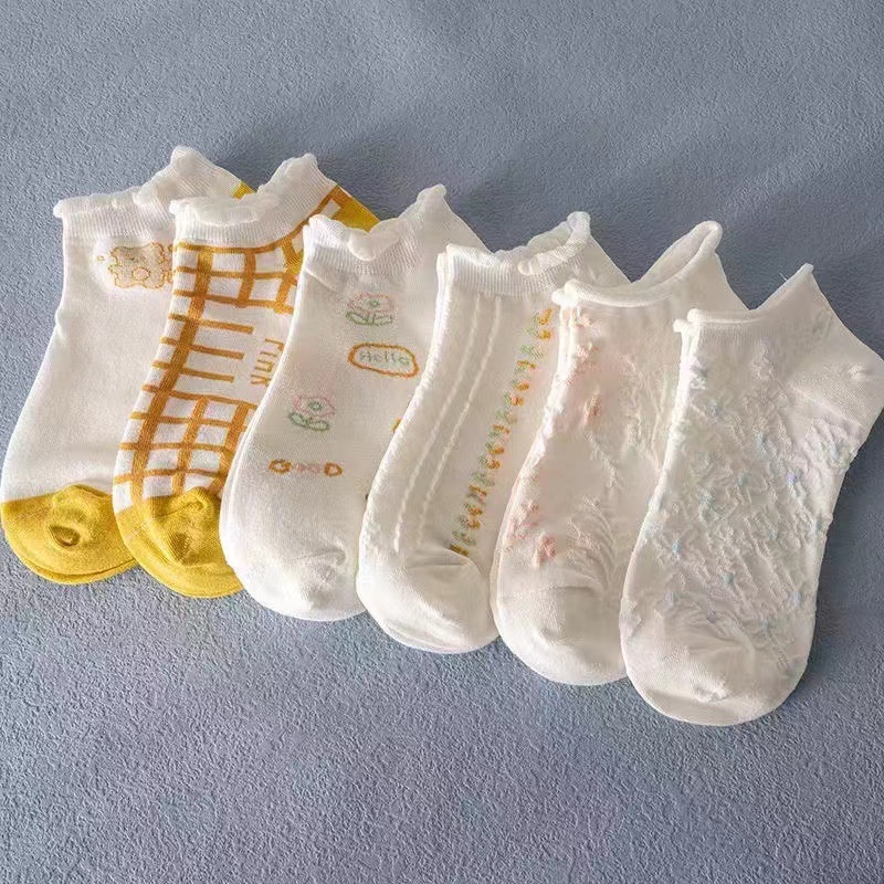 Vớ Cotton Nữ Cổ Ngắn Phong Cách Hàn Quốc