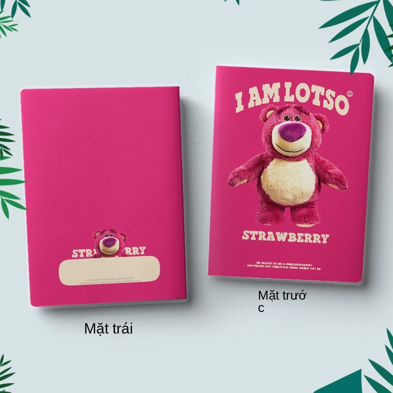 Sổ Tay Khổ A5 Tùy Chỉnh In Hình Gấu Dâu Tây Toy Story Dễ Thương Sáng Tạo