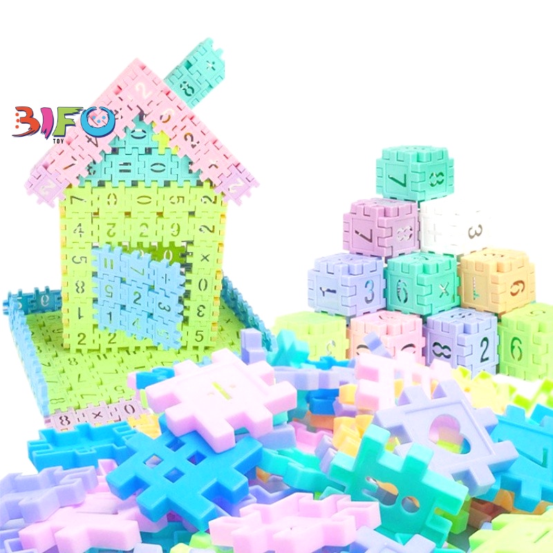 Bộ 50 khối nhựa xây dựng Building block 4x4cm siêu thú vị cho bé