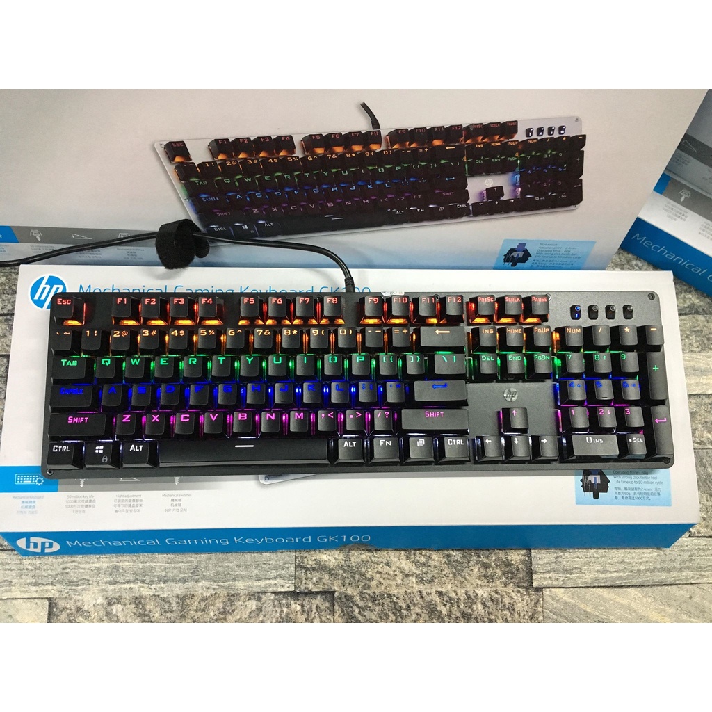 Phím Cơ HP GK 100 đen Led (USB)