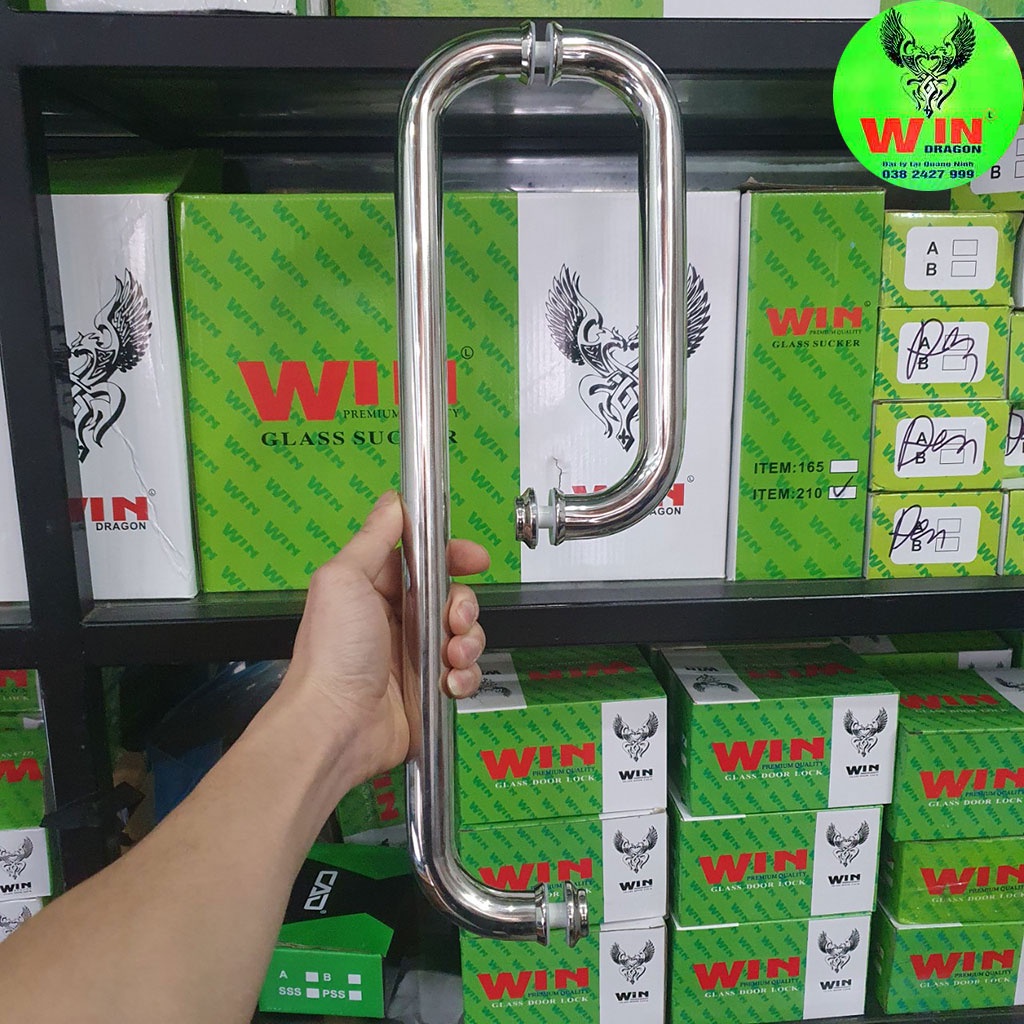 Tay nắm cửa phòng tắm kính tròn,Tay nắm cabin tròn inox sus 304
