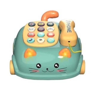 [SALE] Đồ Chơi Ô tô Mèo Điện thoại phát nhạc 64 bài hát vui nhộn cho bé