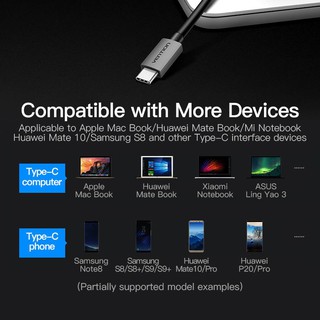 Type C - Cáp chuyển USB Type C to HDMI + VGA + USB + PD (87W) (4 in 1) Vention