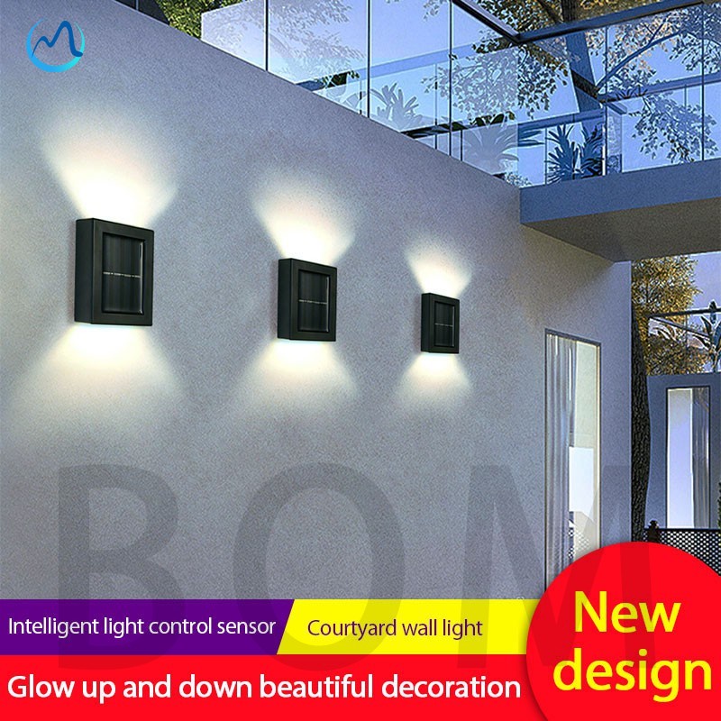 Đèn Tường điều Khiển Bằng Năng Lượng Mặt Trời Tự động Bật / Vườn Không Thấm Nước Chiếu Sáng Ngoài Trời ánh Sáng Trang Trí Nhà để Xe
