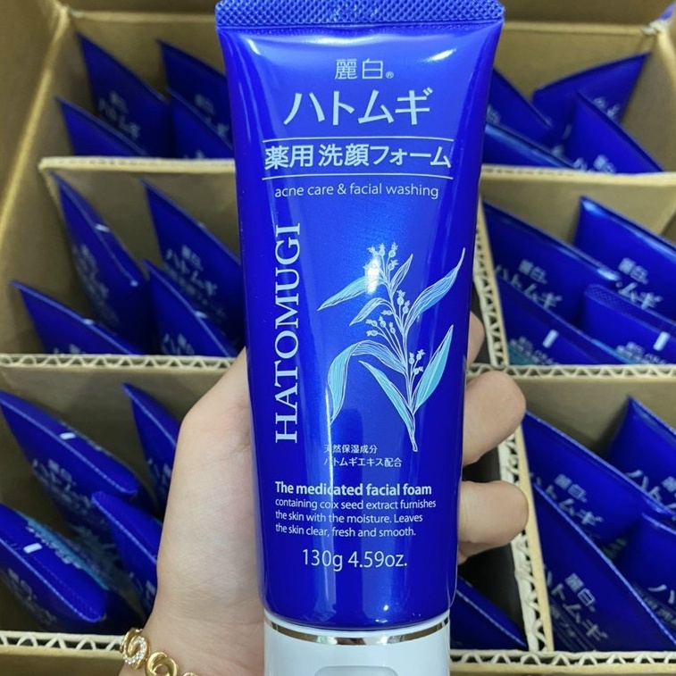 Sữa rửa mặt dưỡng ẩm cho da Raihaku Hatomugi Facial Foam 130g và 170g - nhập khẩu chính hãng Nhật Bản