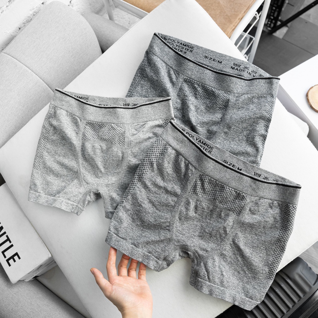 Quần Lót Nam FREESHIP 50K Sịp Đùi Nam Boxer Vải Dệt Kim Kháng Khuẩn Thấm hút Cao Cấp 100% Thông Hơi