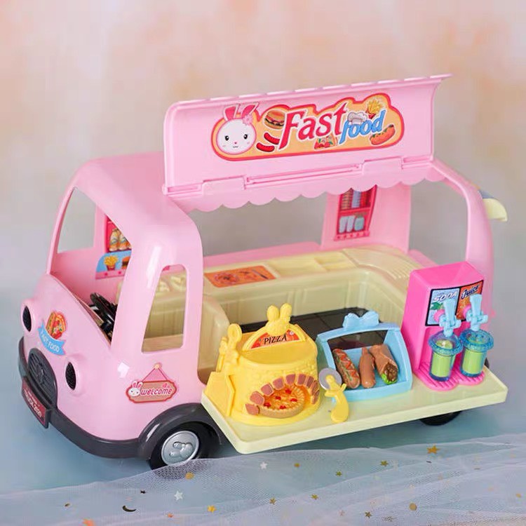 ĐỒ CHƠI BÚP BÊ THỎ BÔNG YASINI - CHỦ ĐỀ DINING CAR XE BÁN ĐỒ ĂN